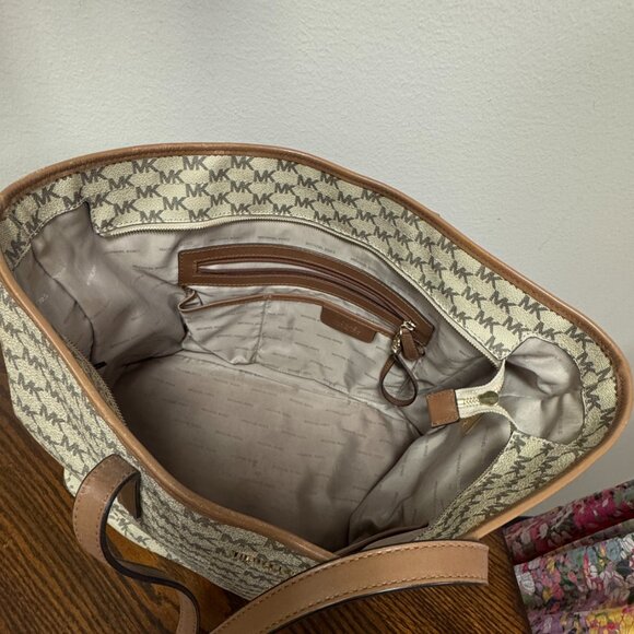 Michael Kors Jet Set Travel Tote – Vanilla/Acorn – Excellent Condition - Picture 11 of 11